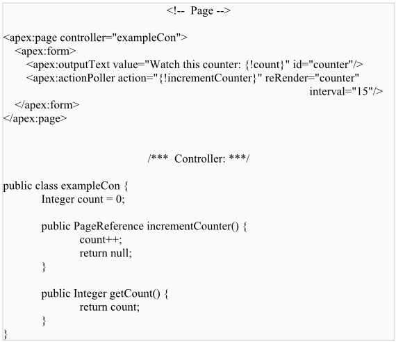 Visualforce actionPoller Component